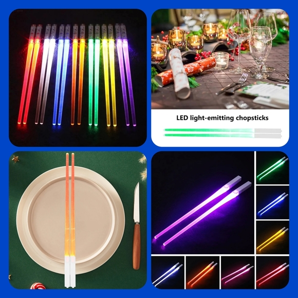 New lightsaber LED chopsticks star wars set multicolored can be a glow stick - Picture 3 of 11
